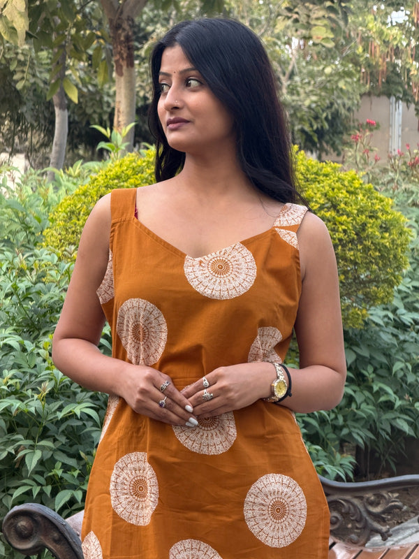 Mustard Yellow Cotton Print